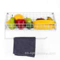 Metal White Mesh Kitchen Paper Rack para la pared